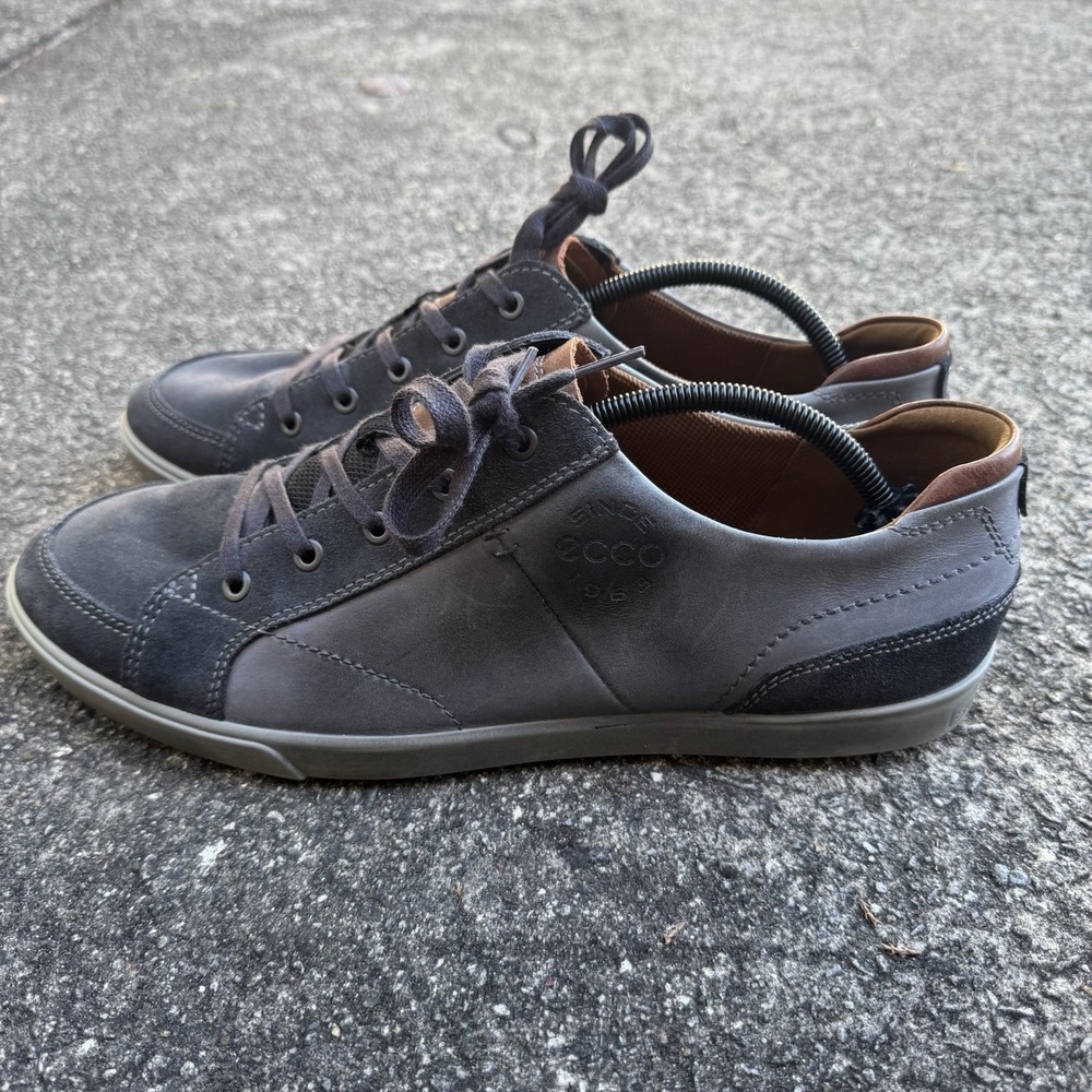 ECCO Collin 2.0 Sneaker Mens US Size 12 EU 46 Gray Leather Soft - Picture 3 of 14